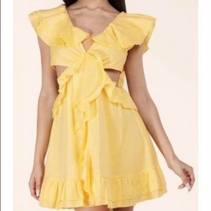 Yellow mini dress